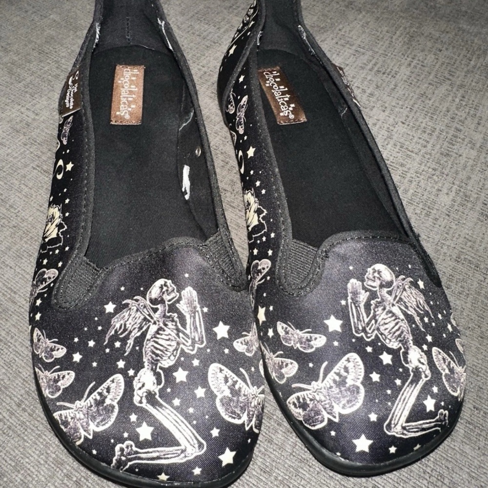 EUC Hot Chocolate Design Chocolaticas Fallen Angel Ballet Flats Size 38 US 8